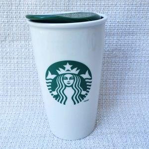 Starbucks Ceramic Travel Tumbler Coffee Cup Style RARE